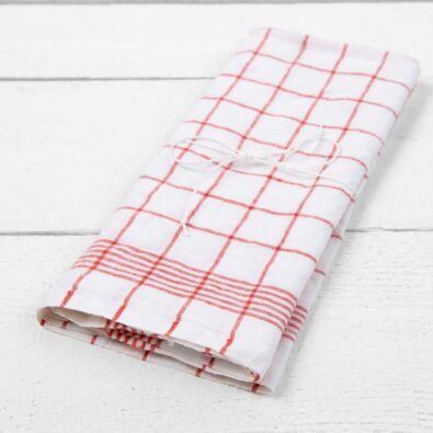 Ścierka kuchenna w czerwoną kratkę 61.