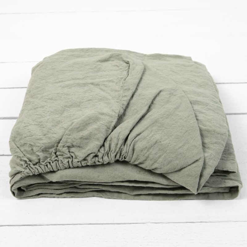 DOVI zielone prześcieradło z gumką.