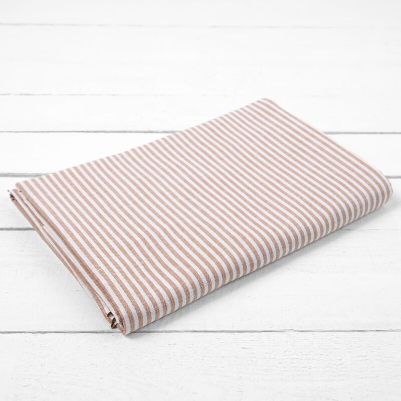 OLDA prześcieradło w brązowe paski.