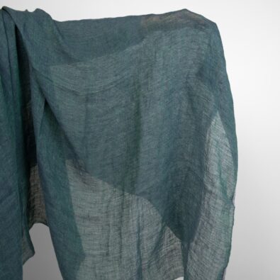 Prana przeźroczysta tkanina lniana morski melanż.