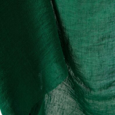 Prany zielony przeźroczysty len