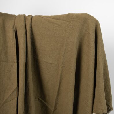 Prana szeroka brązowe khaki lniana tkanina