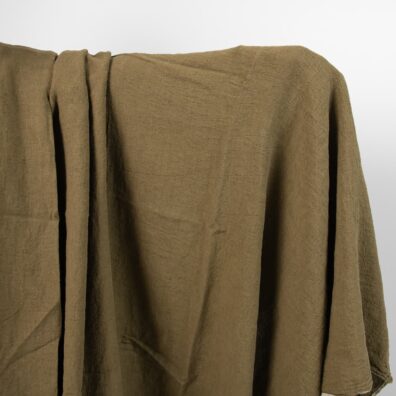 Prana szeroka brązowe khaki lniana tkanina