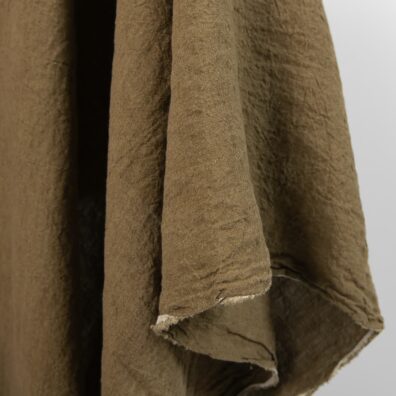 Prany khaki len na firanki i pościel