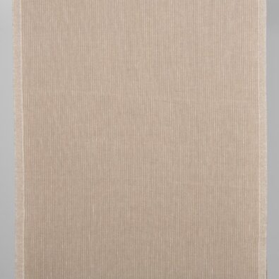 Piaskowa w białe paski tkanina ścierkowa