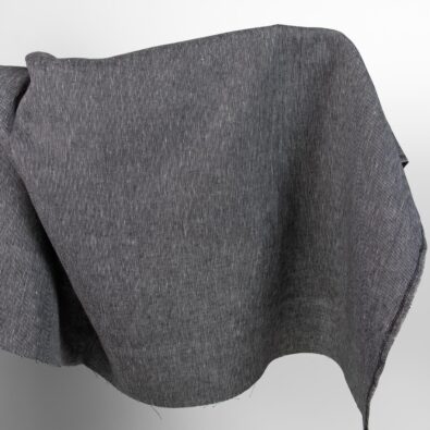 Lniana tkanina w paski białe i czarne