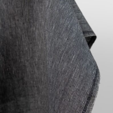 Czarno - biała tkanina lniana