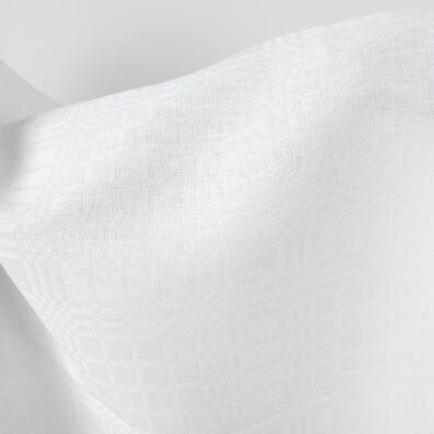 Len z bawełną w żakardową krateczkę