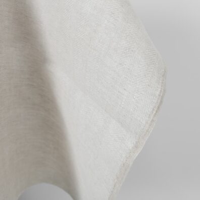 Szary len wytkany w jodełkę