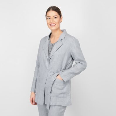 ASHLEY szary żakiet. Klasyczny krój