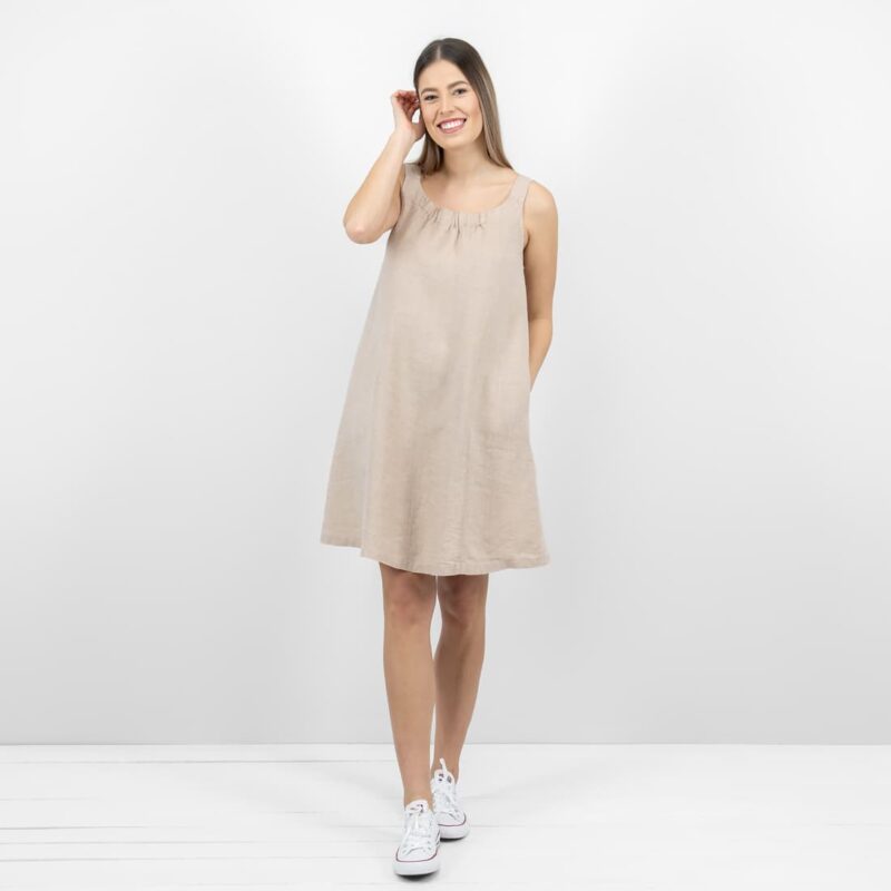 MINA piaskowa sukienka