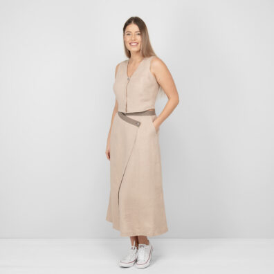 Piaskowa spódnica "A"