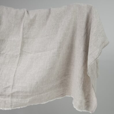 Prana tkanina lniana niebarwiona jasnoszara