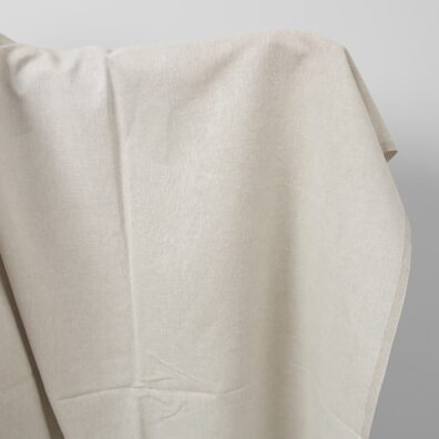 Szeroki jasnoszary len z bawełną