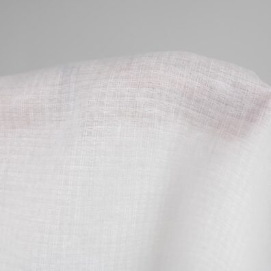 Biała tkanina lniana w kratkę