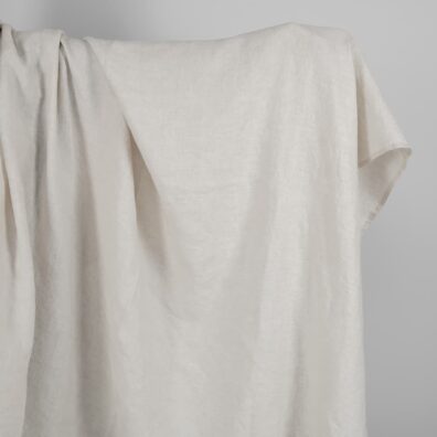 Len z wełną jodełkowy jasny piaskowy prany