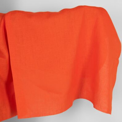 Pomarańczowa tkanina lniana