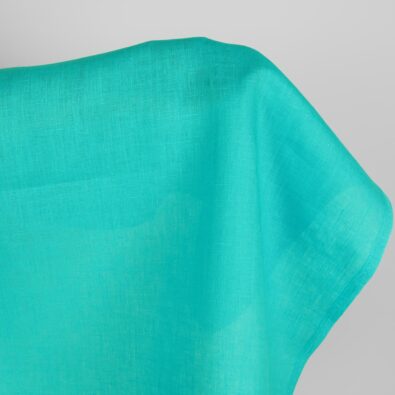 Turkusowa tkanina lniana