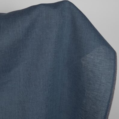 Gładki szary w granat len