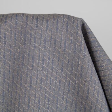 Ciemnoszary żakardowy len z bawełną