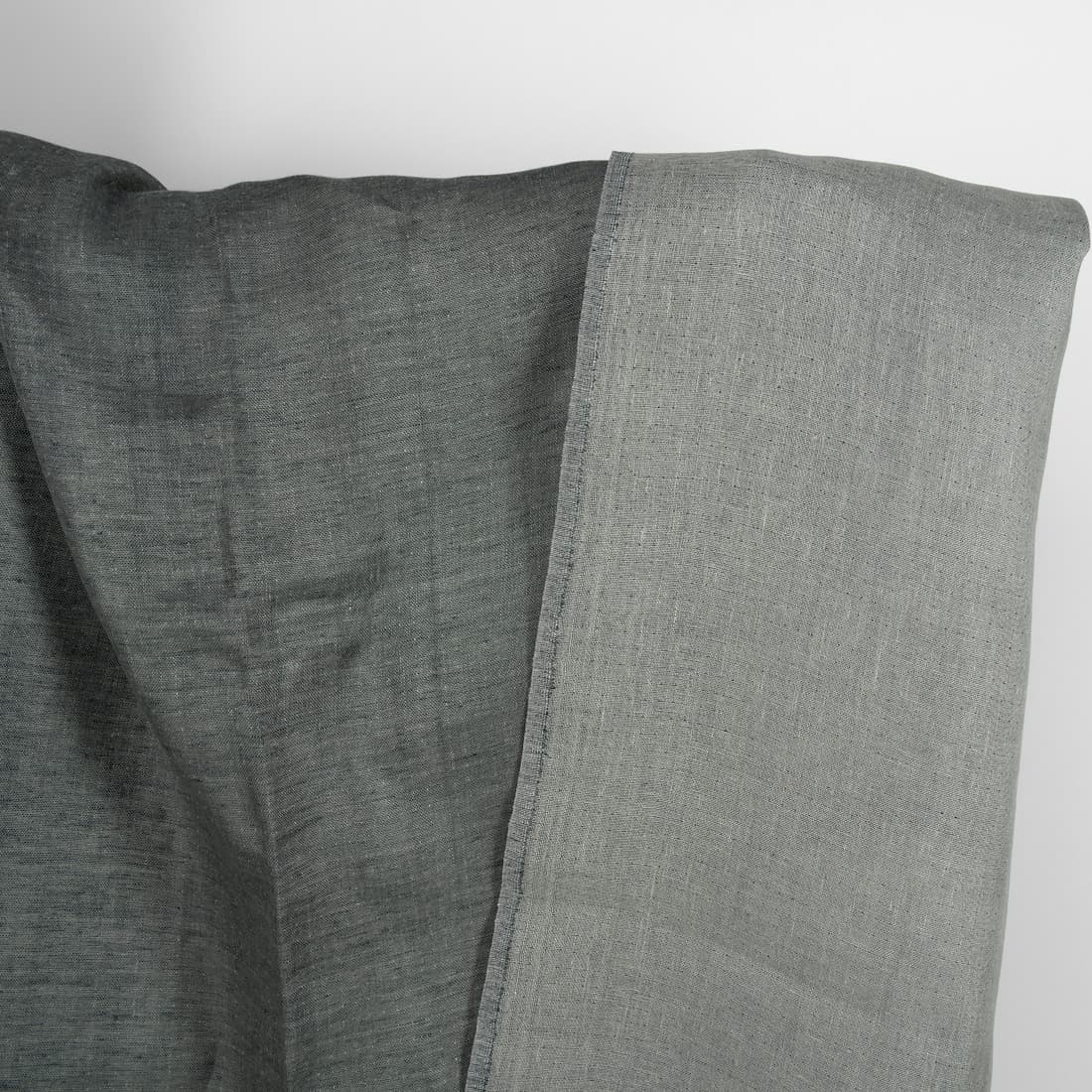 Dwustronny szary i granatowy len