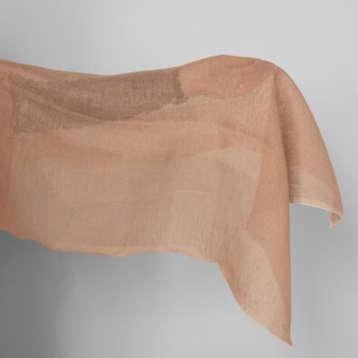 Przeźroczysta jasna brązowa tkanina lniana