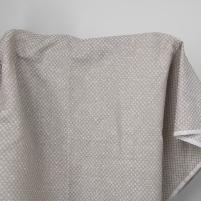 Tkanina lniano-bawełniana w szare romby