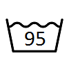 Maksymalna temperatura prania 95°C.