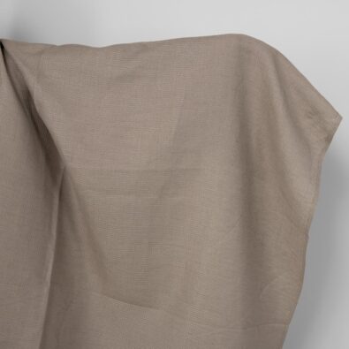 Ciemna piaskowa waflowa tkanina lniano-bawełniana
