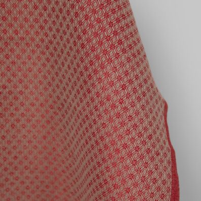 Len z bawełną w drobne romby