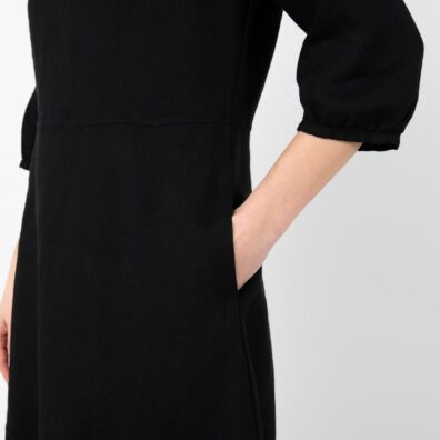 Czarna sukienka. Kieszenie