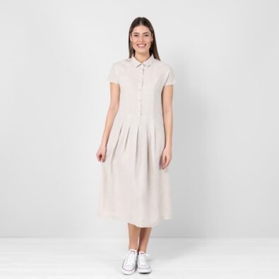 NICOLE jasna szara sukienka