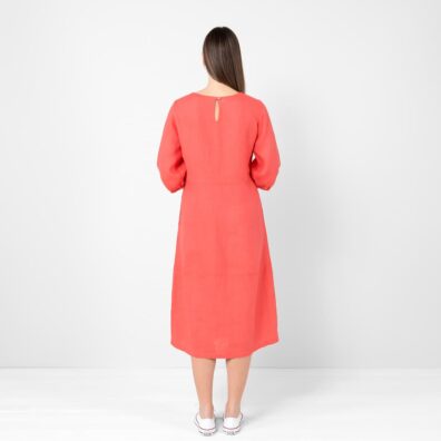 OSAKA czerwona sukienka. Tył