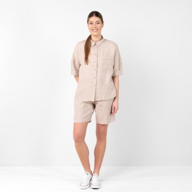 Pisakowy komplet lniany