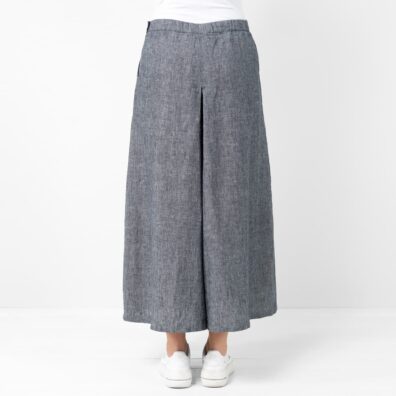 Granatowe spódnico-spodnie