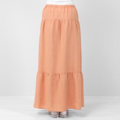 NELY pudrowa spódnica. Tył