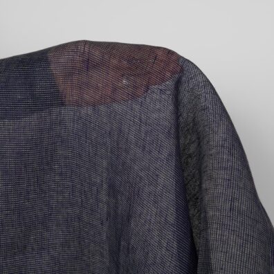 Granatowy len na firanki i lekkie produkty