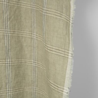Prana tkanina lniana w kratkę