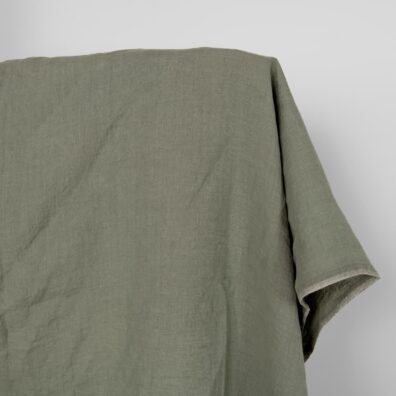 Prana szara melanżowa tkanina lniana