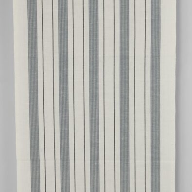 Ścierkowy len z bawełną w szare i białe paski