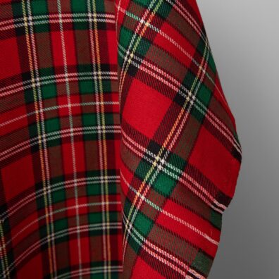 Lniano - bawełniana tkanina szkotka