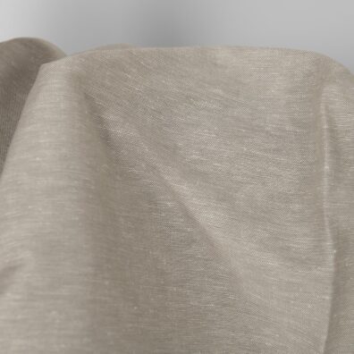 Piaskowy melanż. Len z bawełną.