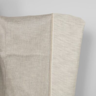 Lniano - bawełniana piaskowo szara satyna