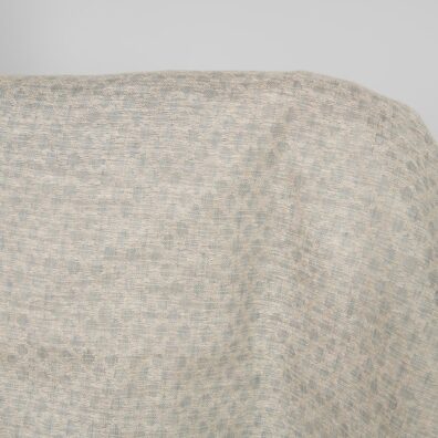 Piaskowy w romby len z bawełną