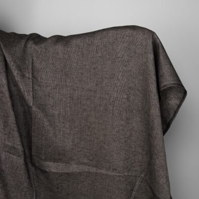 Tkanina lniana w czarny i szary wzorek