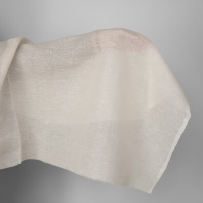 Mlecznobiały melanżowy len z bawełną