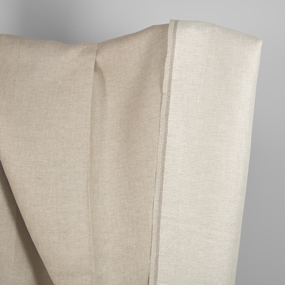 Szaro-biała dwustronna tkanina lniana