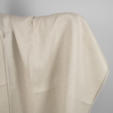 Tkanina lniana w szare i białe prążki