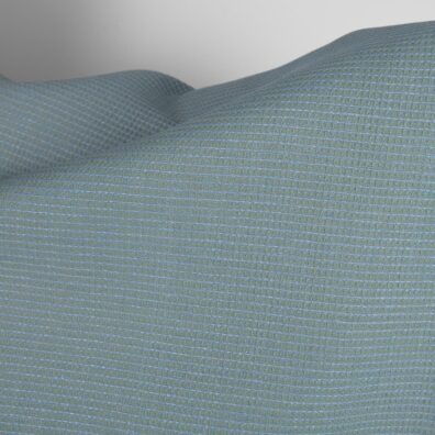 Niebieski w zieleń waflowy len z bawełną