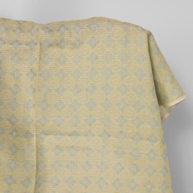 Len w granatowo - żółty wzór